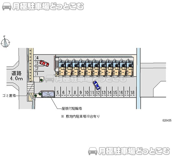 鳥取市桜谷172－28の月極駐車場1