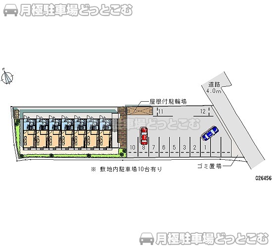 大津市大江4－24－3の月極駐車場1