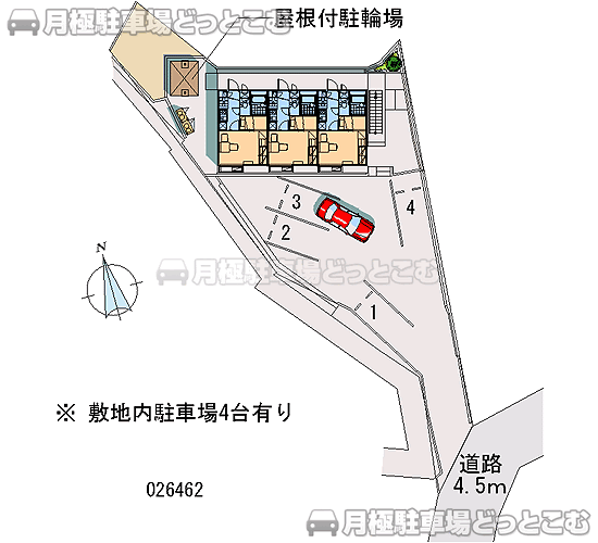 横浜市鶴見区獅子ケ谷2－1－3の月極駐車場1