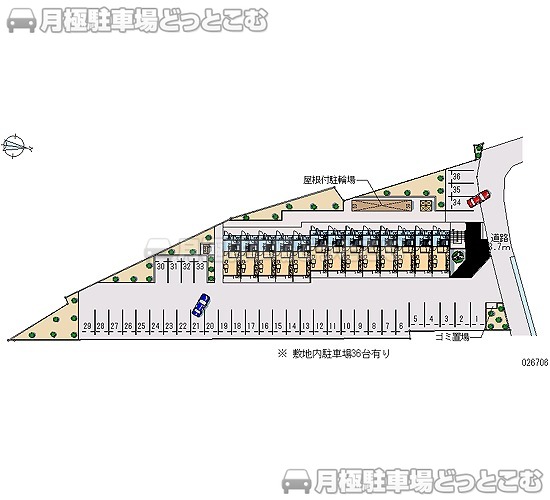宇部市末広町3－26の月極駐車場2