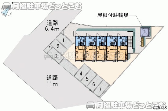 青森市金沢3－13－31の月極駐車場2