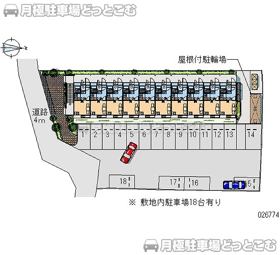 岡山市中区祇園48－1の月極駐車場2