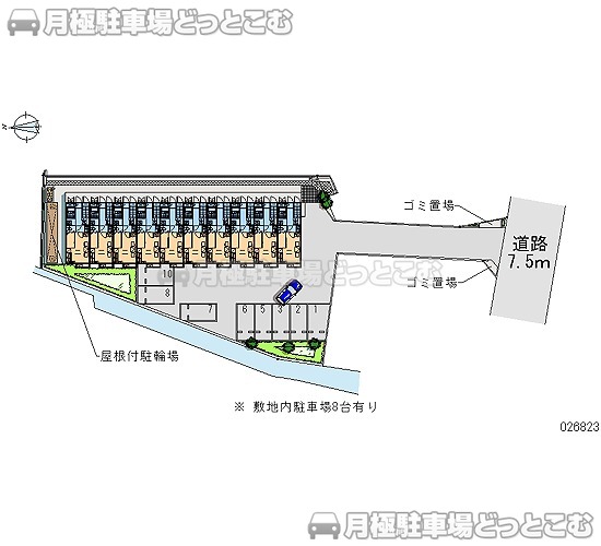 多摩市和田302－3の月極駐車場2