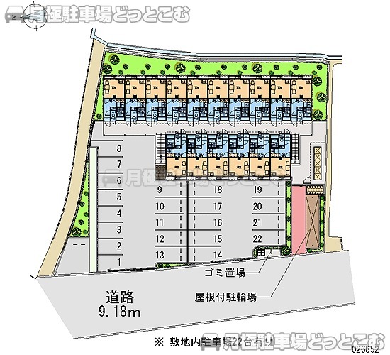 堺市北区金岡町2668の月極駐車場2