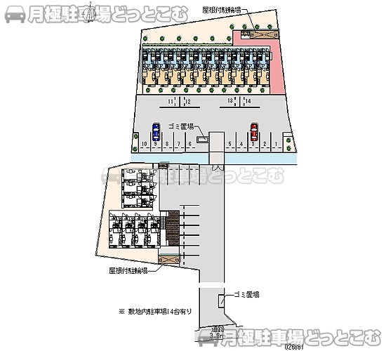 徳島市庄町4－91－1の月極駐車場2