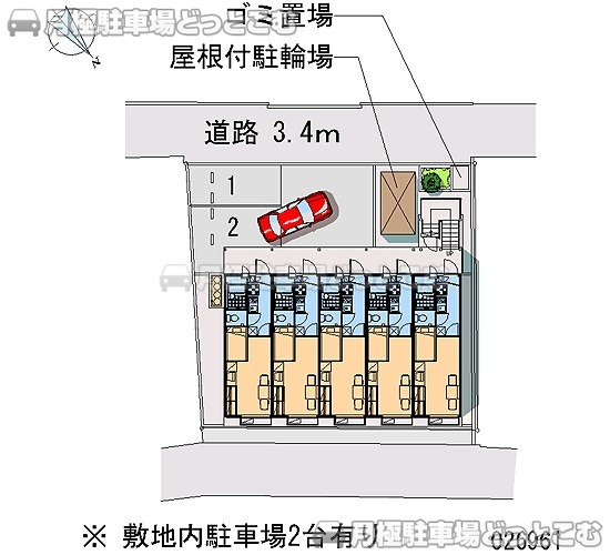 東大阪市稲田本町3－23－16の月極駐車場1