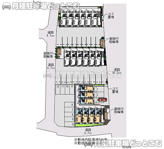 愛甲郡愛川町中津1001－1の月極駐車場2