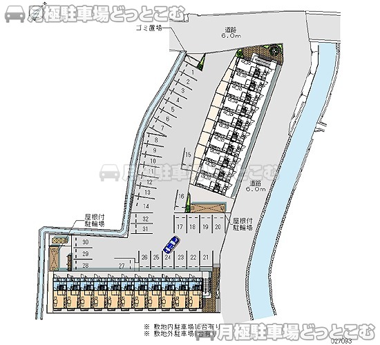 岡山市東区瀬戸町江尻1444－7の月極駐車場1