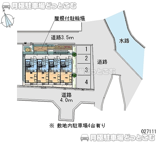 岡山市北区十日市中町2－10の月極駐車場1