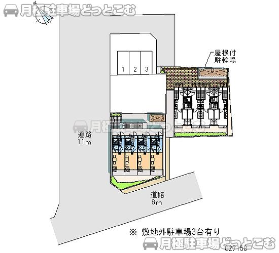 板橋区前野町3－40－9の月極駐車場1