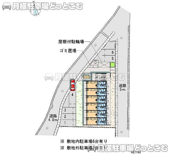 松江市西津田4－6－13の月極駐車場1