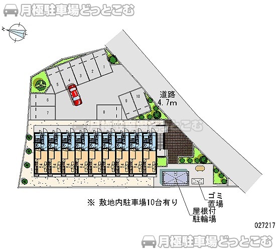 松本市横田4－11－3の月極駐車場1