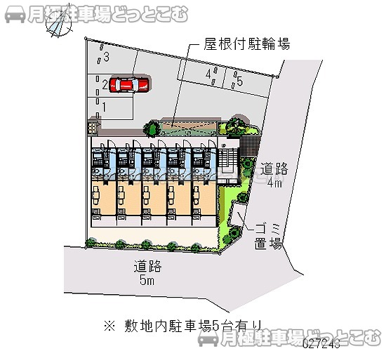 東大和市立野3－633－2の月極駐車場2