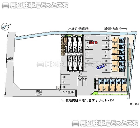広島市安佐南区川内3－4－29－6の月極駐車場2