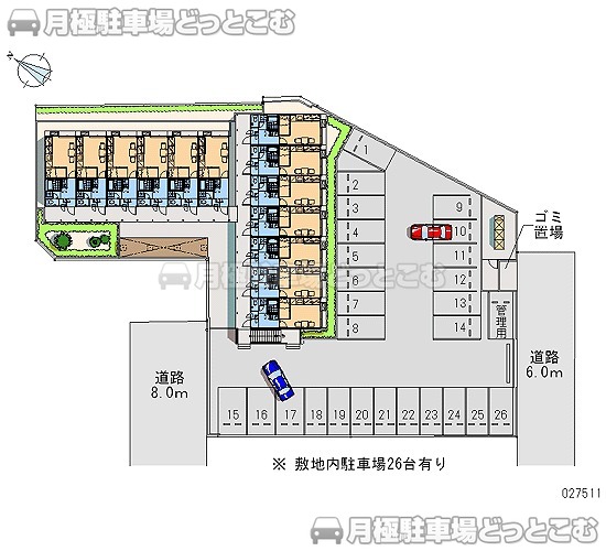 愛知郡愛荘町市674－56の月極駐車場2