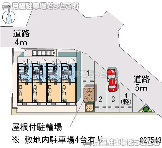 三島市富士ビレッジ55－16の月極駐車場1