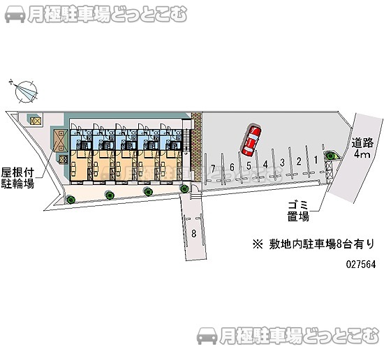 富士宮市大岩584－1の月極駐車場2