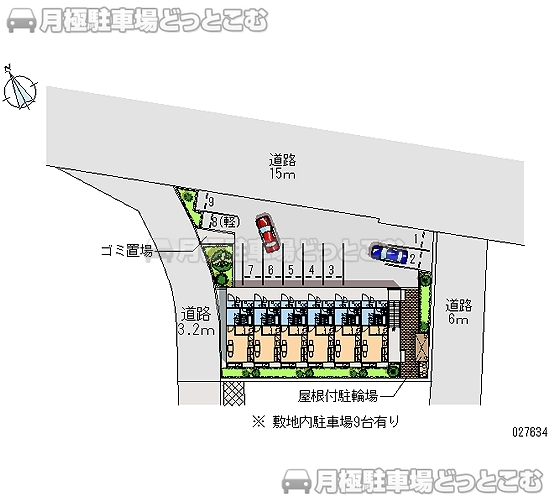 可児市東帷子野内917の月極駐車場2
