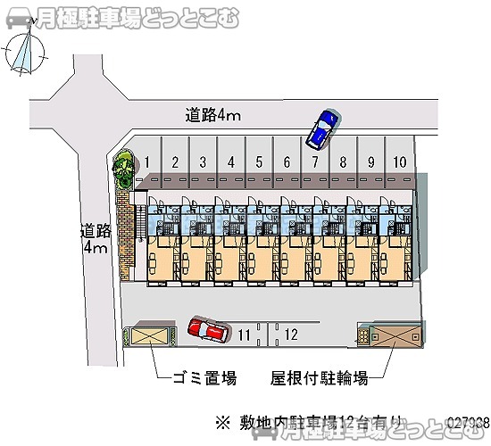 倉敷市連島中央5－9－5の月極駐車場1