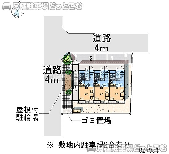 西東京市向台町1－7－43の月極駐車場1