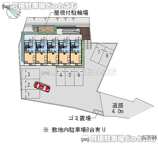 玉野市宇野7－46－11の月極駐車場2