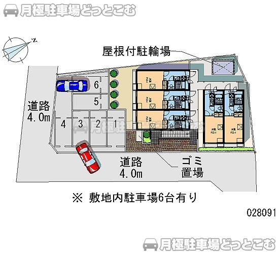 松本市渚4－16－1の月極駐車場1