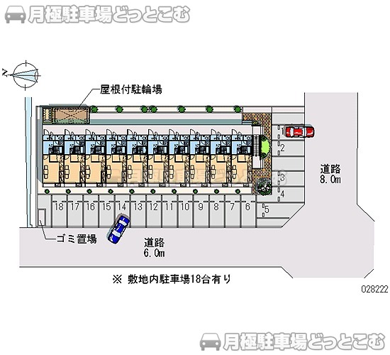 加賀市作見町ル78－1の月極駐車場1