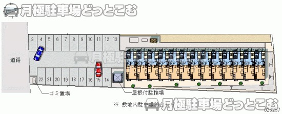 青森市石江江渡76－2の月極駐車場2