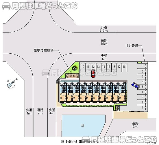 加東市藤田1850の月極駐車場1