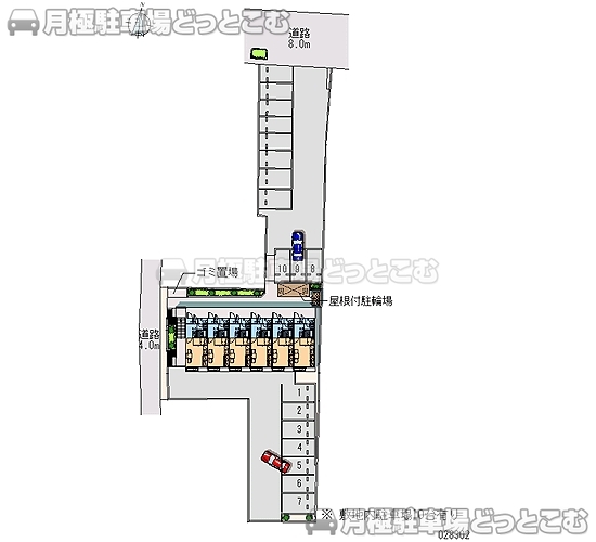 古河市宮前町11－12の月極駐車場2
