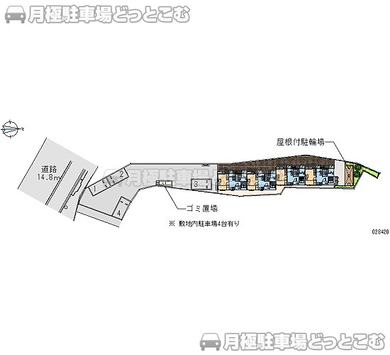 府中市南町4－14－7の月極駐車場2