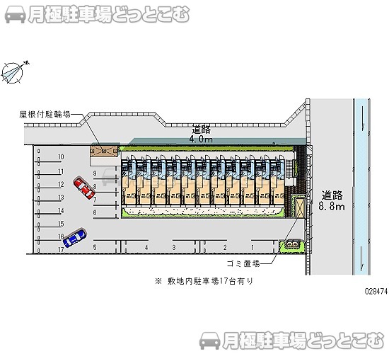 倉敷市連島町鶴新田1838－1の月極駐車場1