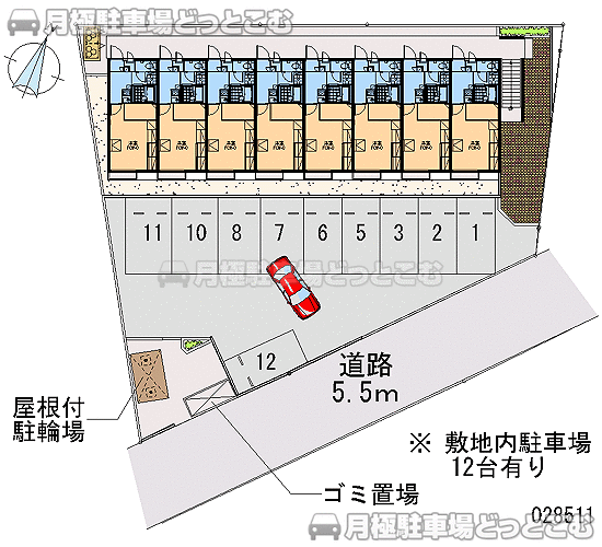 川越市大塚1－24－13の月極駐車場1