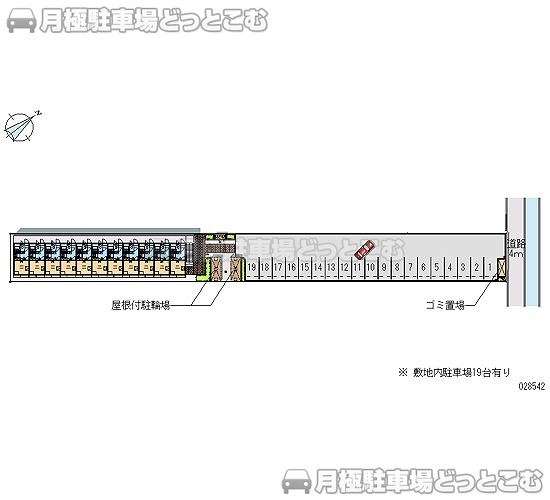 倉敷市連島町鶴新田2533－1の月極駐車場1