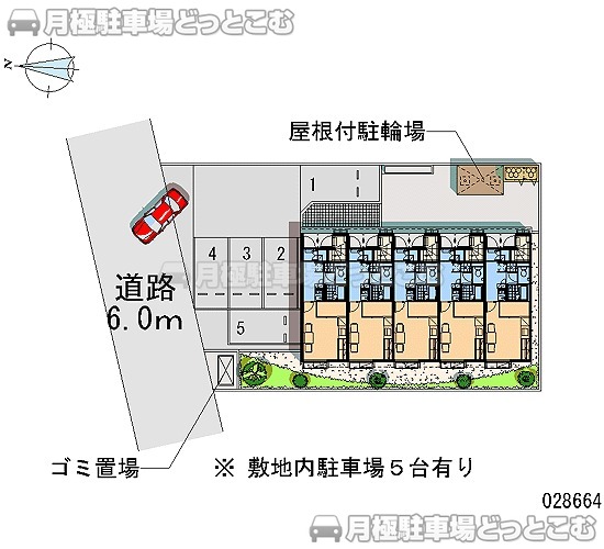 松阪市嬉野中川新町2－40の月極駐車場2
