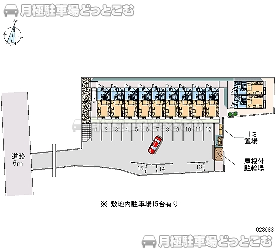 伊豆の国市四日町516－1の月極駐車場2