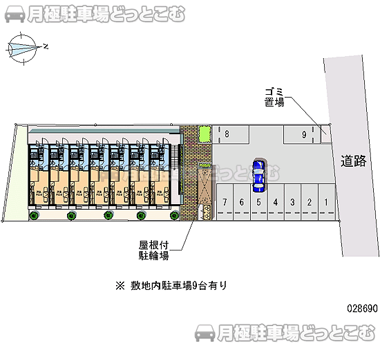 鹿児島市光山1－18－28の月極駐車場1
