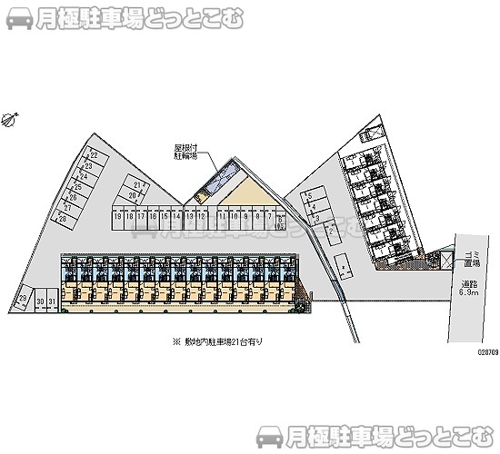 富山市鵯島1815－2の月極駐車場1