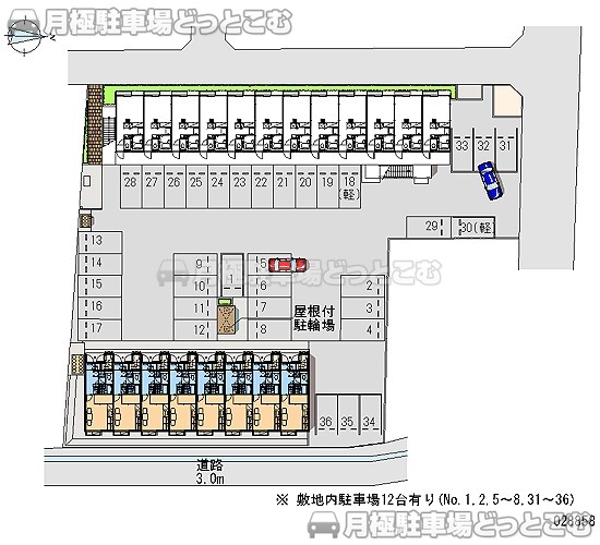 大垣市中川町2－180－2の月極駐車場1