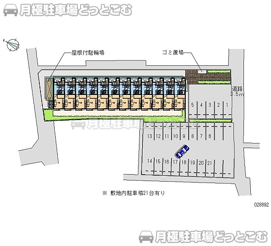高砂市今市1－5－19の月極駐車場1