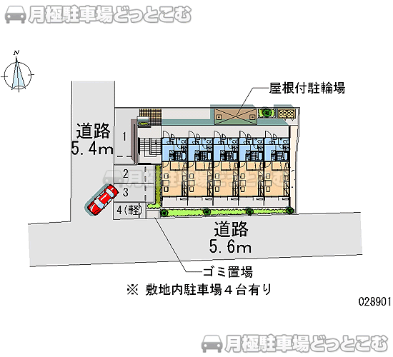 名古屋市中川区月島町1－17の月極駐車場1