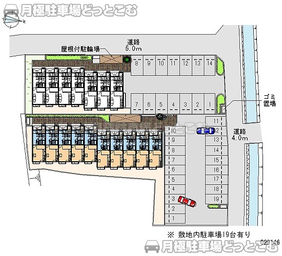 菊池郡大津町新280－4の月極駐車場1