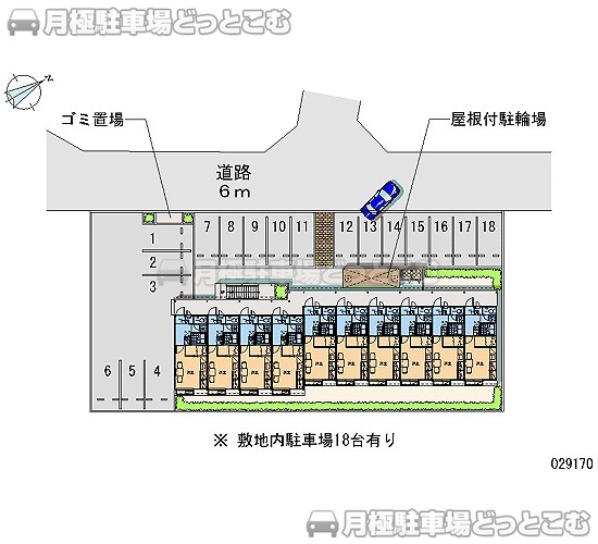 赤穂市城西町48－2の月極駐車場1