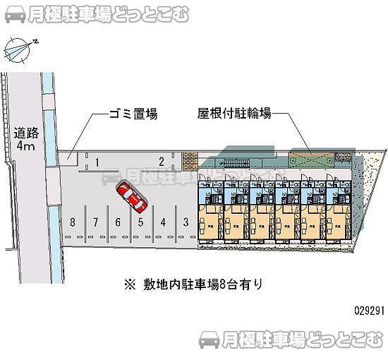 姫路市西今宿1－9－14の月極駐車場2