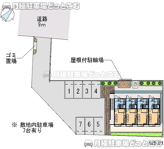 桐生市広沢町4－1920－2の月極駐車場2