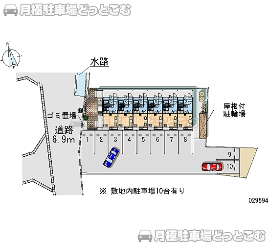 岡山市北区久米396－5の月極駐車場2