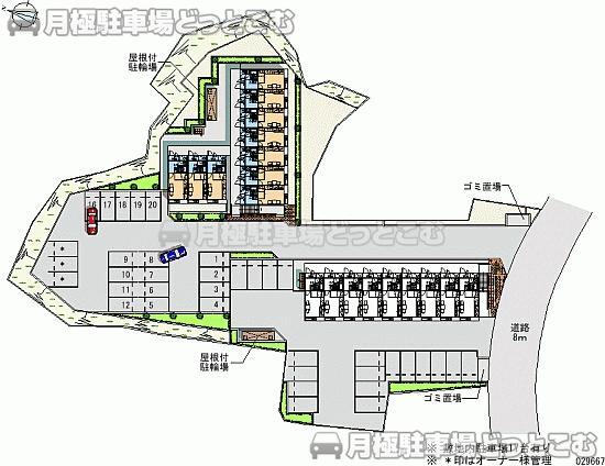 土浦市国分町2－37の月極駐車場2