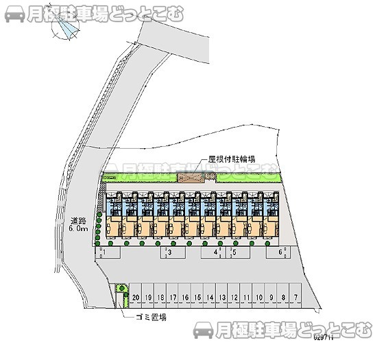 北九州市小倉南区高野3－16－1の月極駐車場1