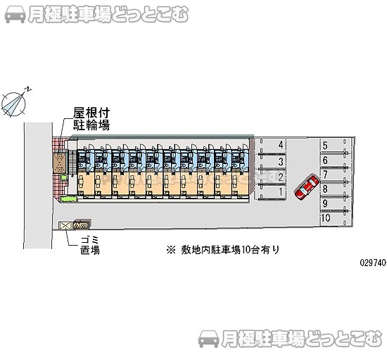 静岡市清水区折戸5－14－39の月極駐車場1