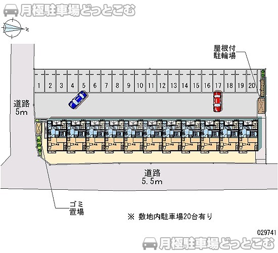 古河市諸川1393－8の月極駐車場1